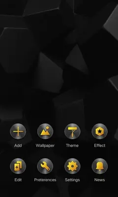 Golden Black Go Launcher Theme android App screenshot 1