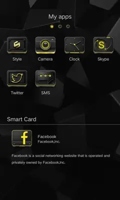 Golden Black Go Launcher Theme android App screenshot 2