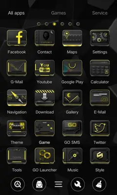 Golden Black Go Launcher Theme android App screenshot 3